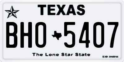 TX license plate BHO5407