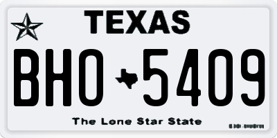 TX license plate BHO5409