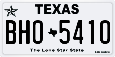 TX license plate BHO5410