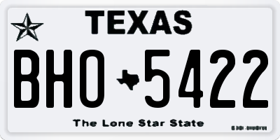 TX license plate BHO5422