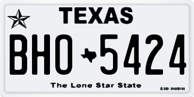 TX license plate BHO5424