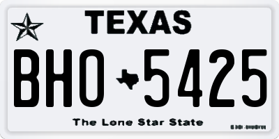 TX license plate BHO5425