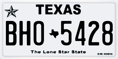 TX license plate BHO5428