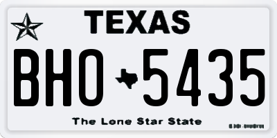 TX license plate BHO5435