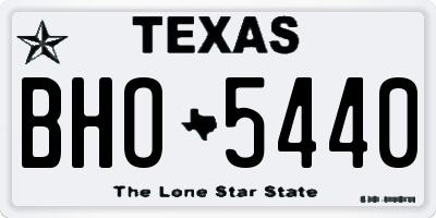 TX license plate BHO5440