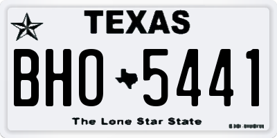 TX license plate BHO5441