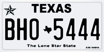 TX license plate BHO5444