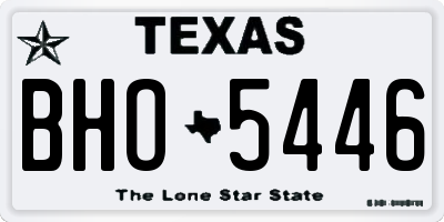 TX license plate BHO5446