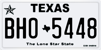TX license plate BHO5448
