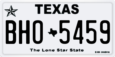 TX license plate BHO5459