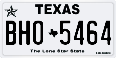 TX license plate BHO5464