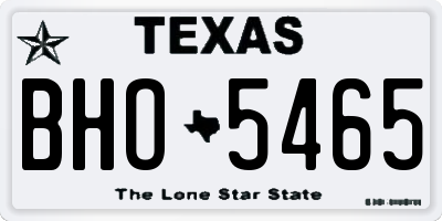 TX license plate BHO5465