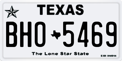 TX license plate BHO5469
