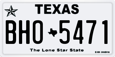 TX license plate BHO5471