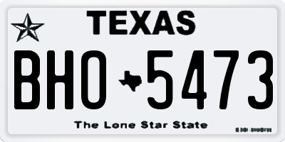 TX license plate BHO5473