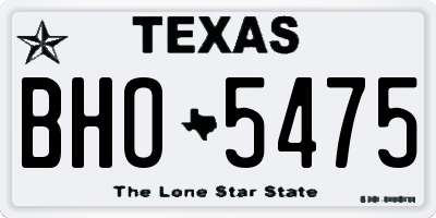 TX license plate BHO5475