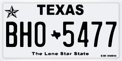 TX license plate BHO5477