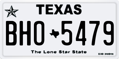 TX license plate BHO5479