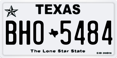TX license plate BHO5484