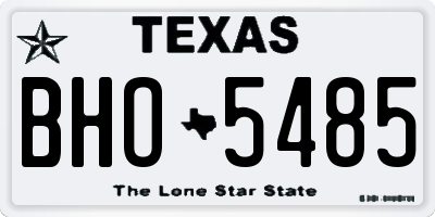 TX license plate BHO5485