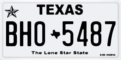 TX license plate BHO5487