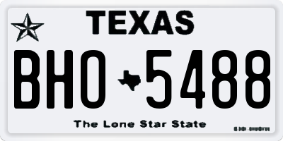 TX license plate BHO5488