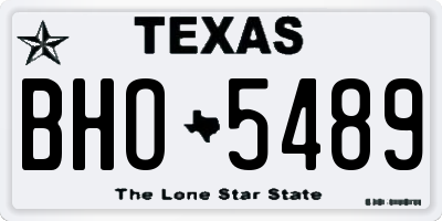 TX license plate BHO5489