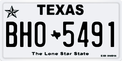 TX license plate BHO5491