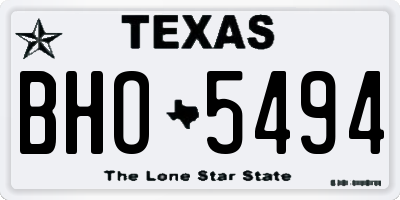 TX license plate BHO5494