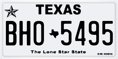 TX license plate BHO5495