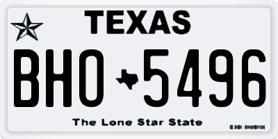 TX license plate BHO5496