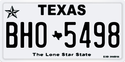 TX license plate BHO5498