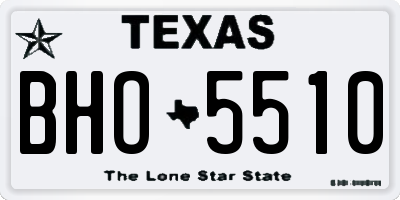 TX license plate BHO5510