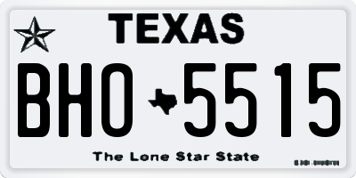 TX license plate BHO5515