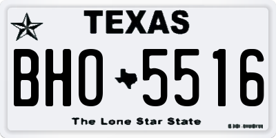 TX license plate BHO5516