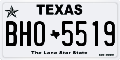 TX license plate BHO5519