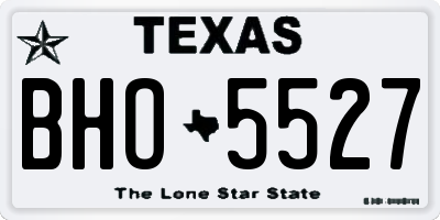 TX license plate BHO5527