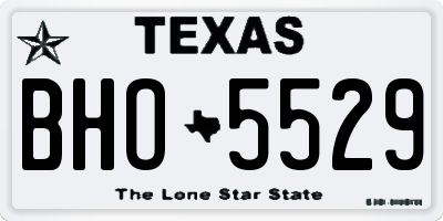 TX license plate BHO5529