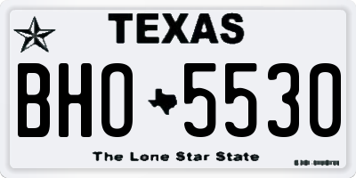TX license plate BHO5530