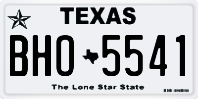 TX license plate BHO5541