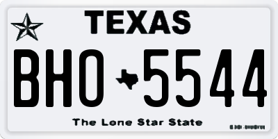 TX license plate BHO5544