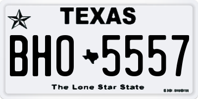 TX license plate BHO5557