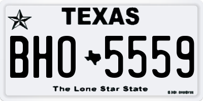 TX license plate BHO5559