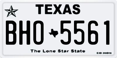 TX license plate BHO5561
