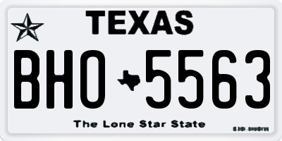 TX license plate BHO5563