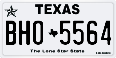 TX license plate BHO5564