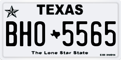 TX license plate BHO5565