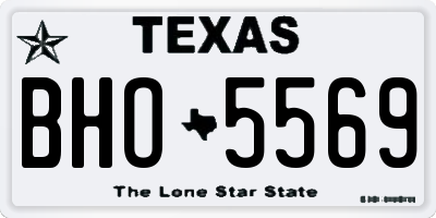 TX license plate BHO5569