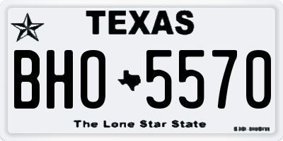 TX license plate BHO5570