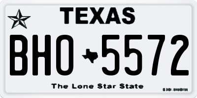 TX license plate BHO5572